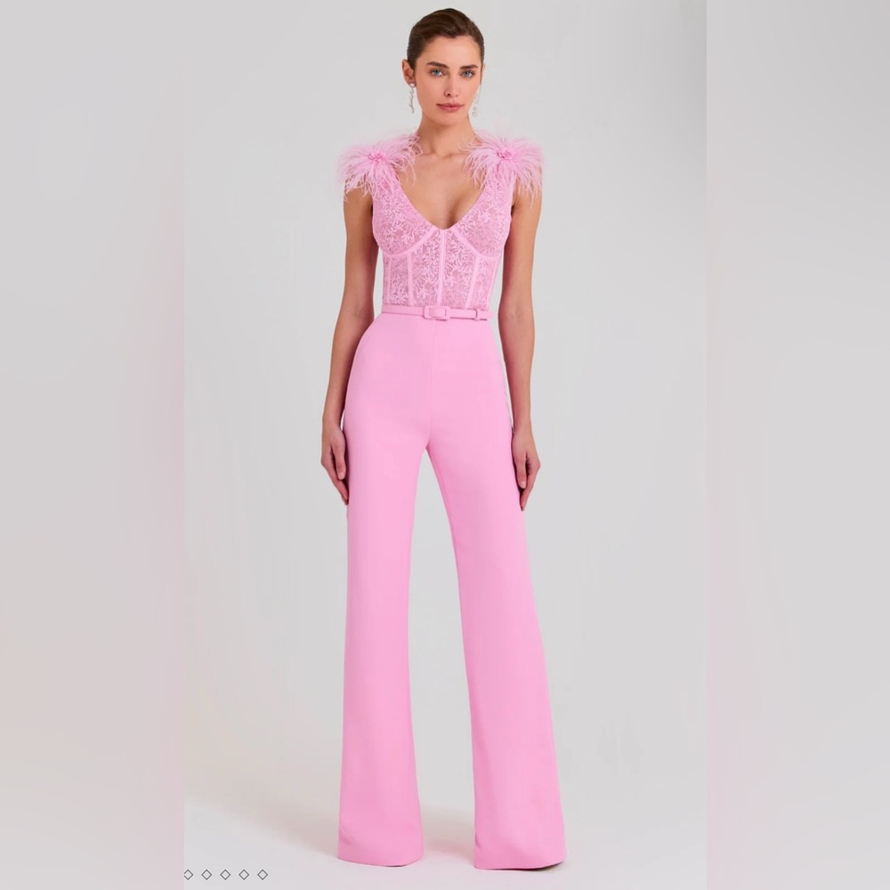 Brand New with Tags Nadine Merabi Anabelle Pink Jumpsuit, Size 6